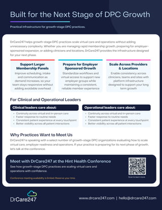 Scaling Infrastructure for Growth-Stage Direct Primary Care Practices | PDF