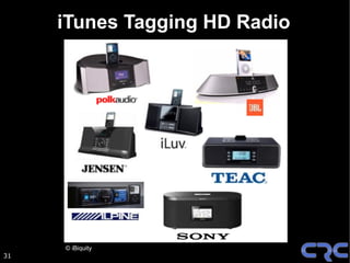 iTunes Tagging HD Radio




     © iBiquity
31
 