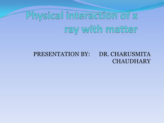PRESENTATION BY:   DR. CHARUSMITA
                       CHAUDHARY
 