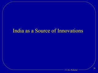 India as a Source of Innovations 