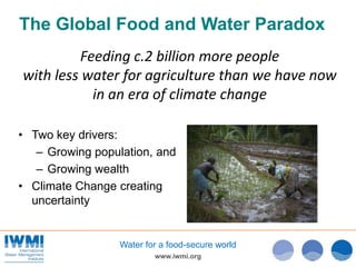 The Food and Water Paradox - Dr Colin Chartres