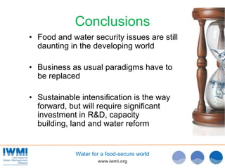 The Food and Water Paradox - Dr Colin Chartres