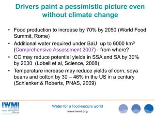 The Food and Water Paradox - Dr Colin Chartres