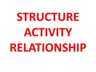 STRUCTURE
ACTIVITY
RELATIONSHIP
 