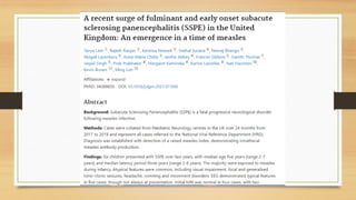 Case presentation on subacute sclerosing panenecephalitis pediatrics