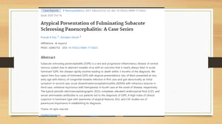 Case presentation on subacute sclerosing panenecephalitis pediatrics