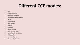 Continuous and Comprehensive Evaluation (CCE) for Special Child | PPT