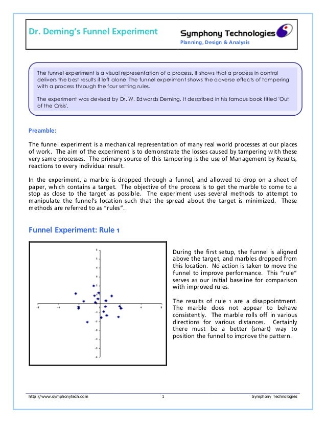 Dr deming funnel experiment