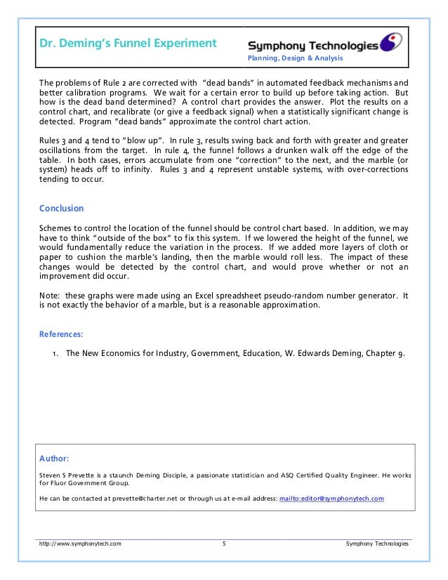 Dr deming funnel experiment