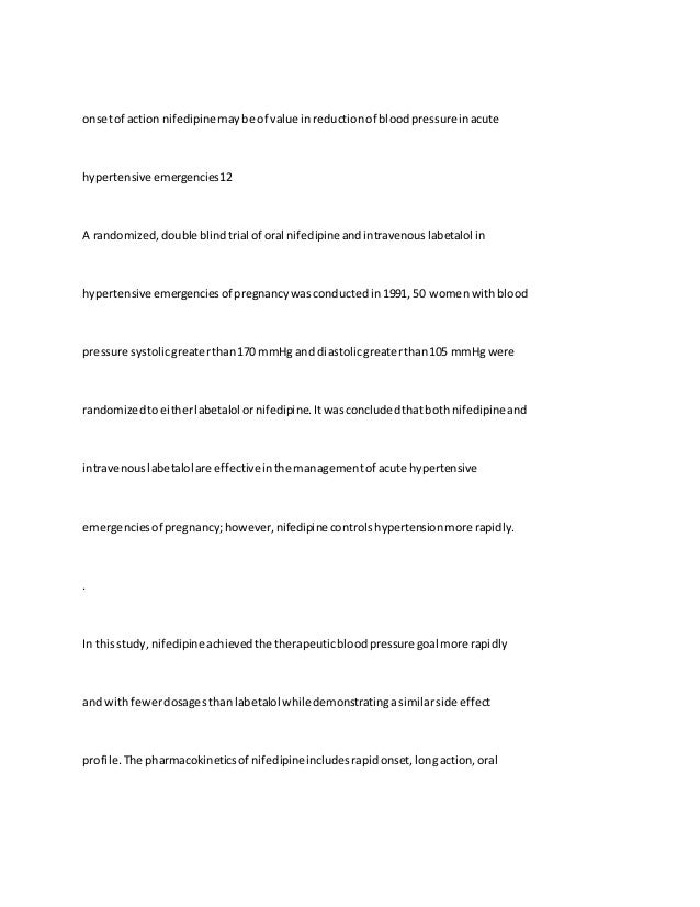 Procardia And Labetalol Pregnancy