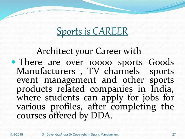jobs for sports management