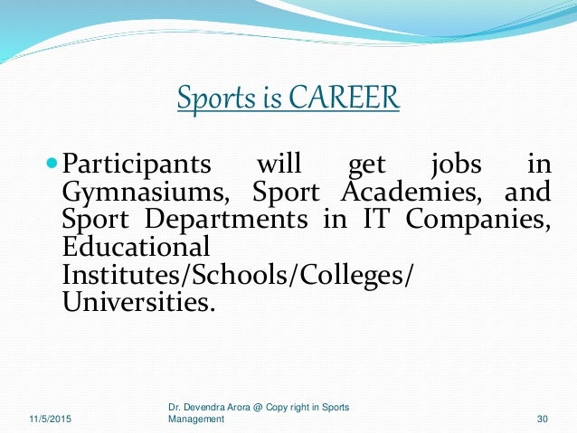 jobs for sports management