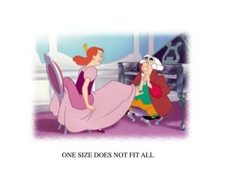 ONE SIZE DOES NOT FIT ALL	

 