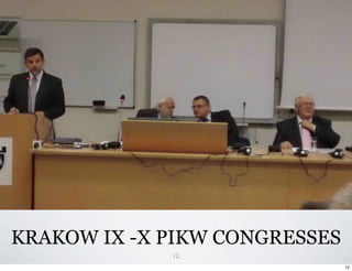 KRAKOW IX -X PIKW CONGRESSES
             12
                               12
 
