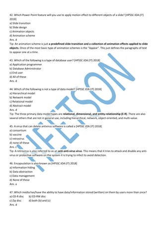 DRDO CEPTAM Technician A COPA Computer MCQ Book | PDF