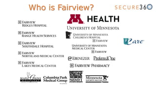 Who is Fairview?
A partnership of North Memorial and Fairview
 
