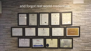 and forgot real world credentials
 