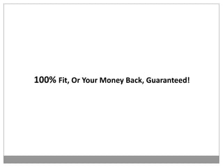 100% Fit, Or Your Money Back, Guaranteed!
 