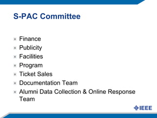 Topics may be of technical or non-technical, ranging from research on state-of-the-art technology to community service programs