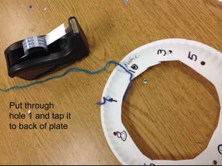 Put through
hole 1 and tap it
to back of plate
 