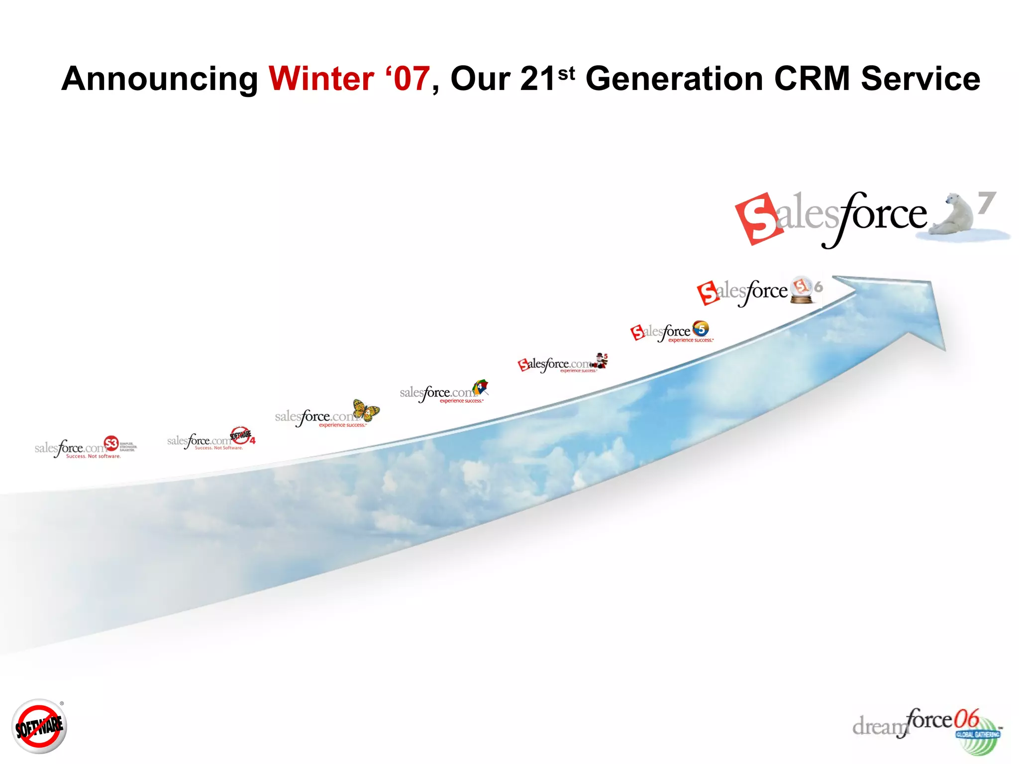 Announcing  Winter ‘07 , Our 21 st  Generation CRM Service 
