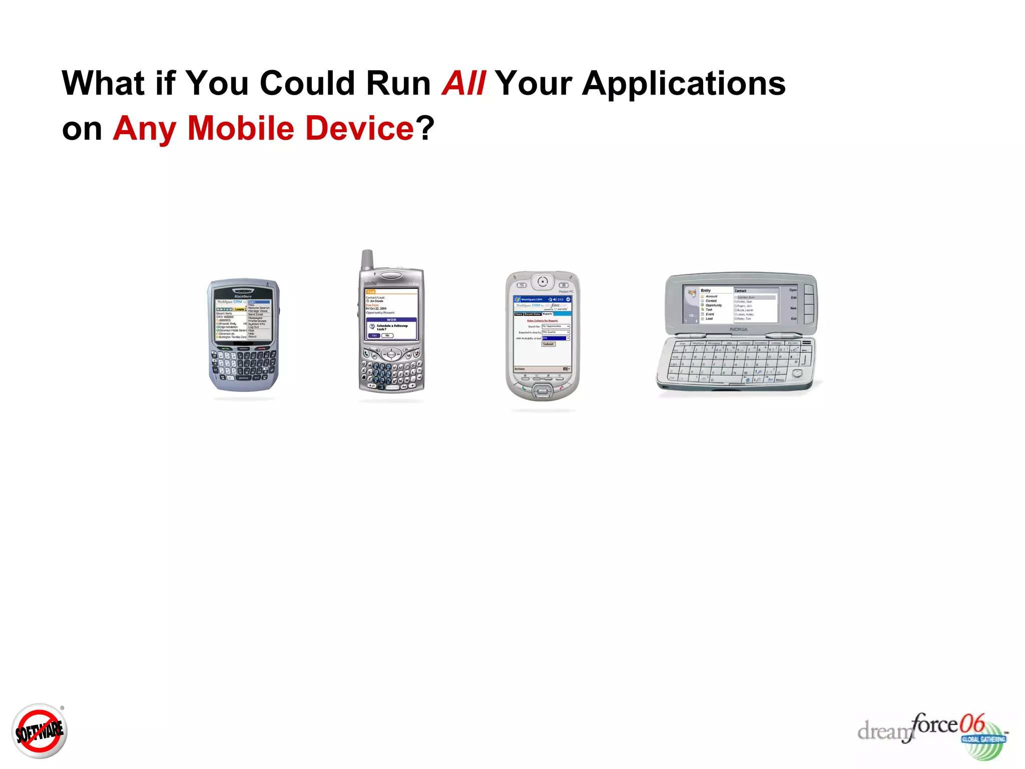 What if You Could Run  All   Your Applications  on  Any Mobile Device ? 