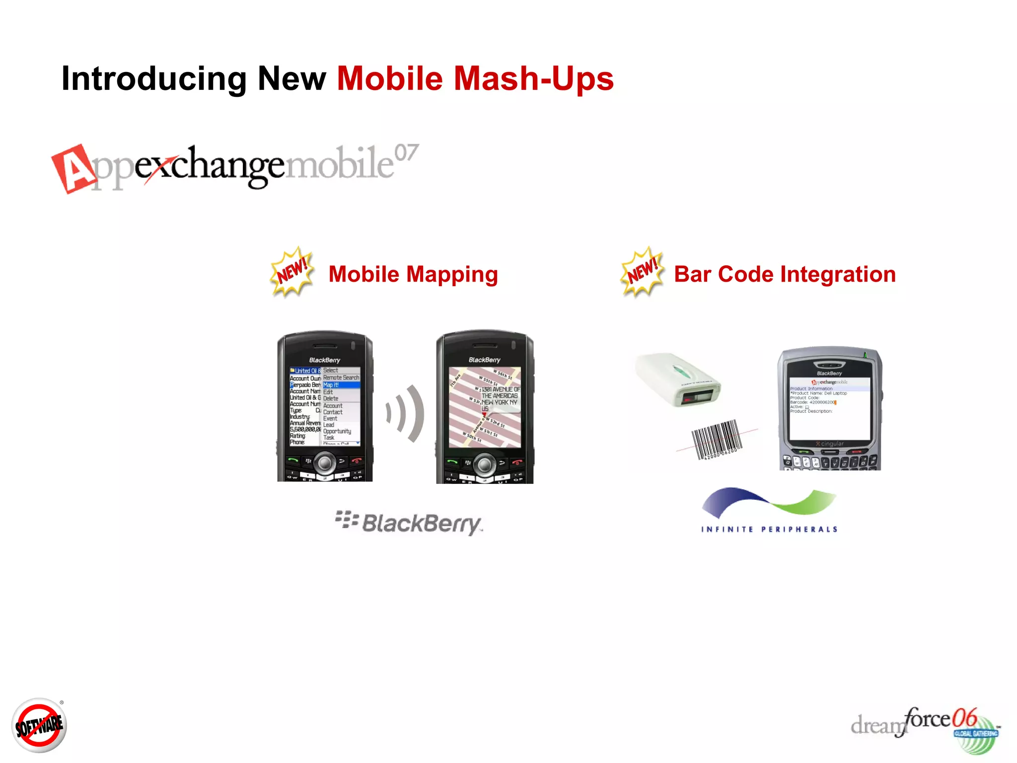 Introducing New  Mobile Mash-Ups Mobile Mapping Bar Code Integration 