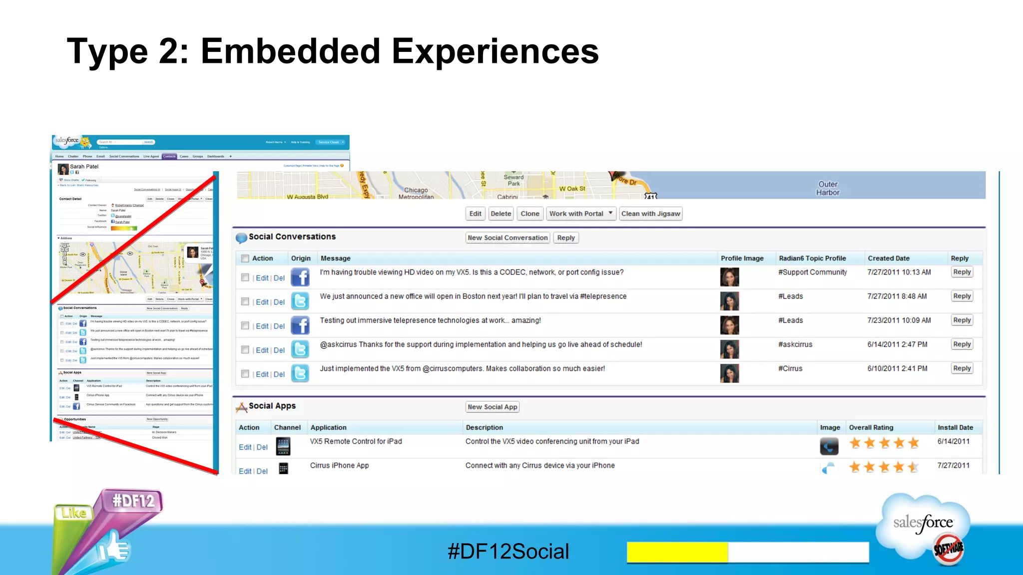 Type 2: Embedded Experiences




                   #DF12Social
 