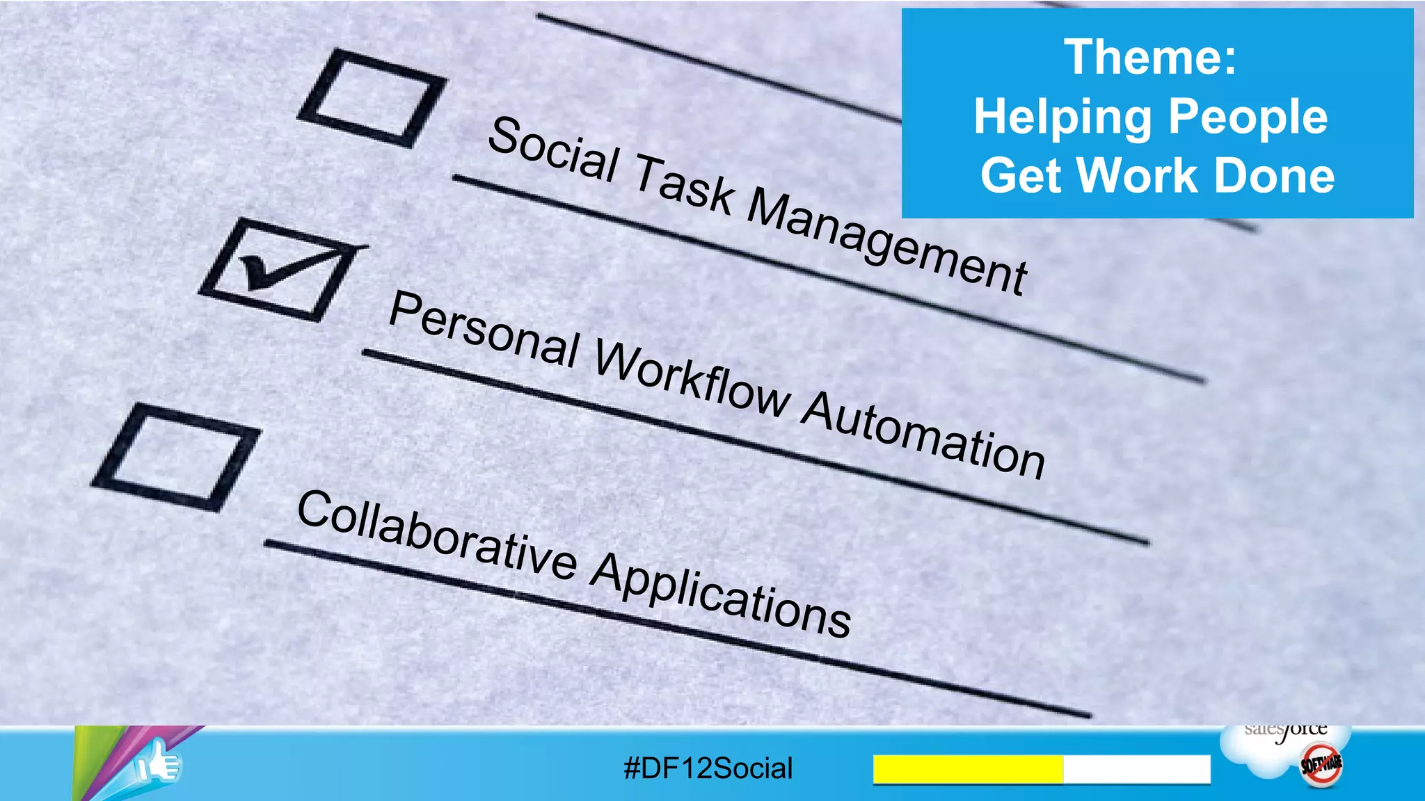 Social Task Management




    Constellation Research 2012 All Rights Reserved




                                                      #DF12Social
 