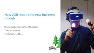 New LOB models for new business
models
​Dramatic change across all four roles
​The Amazon Effect
​The Salesforce Effect
 
