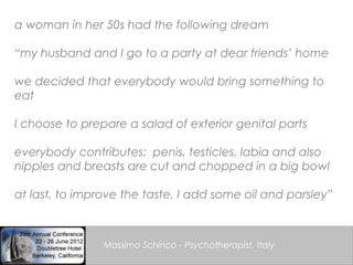 a woman in her 50s had the following dream

“my husband and I go to a party at dear friends’ home

we decided that everybo...
