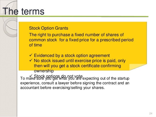 Stock options before a company goes public