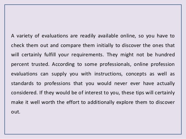 job career test