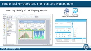Dream Report 2018 features of an industrial report generator | PPTX