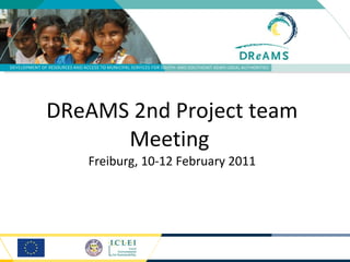 DReAMS 2nd Project team Meeting  Freiburg, 10-12 February 2011 