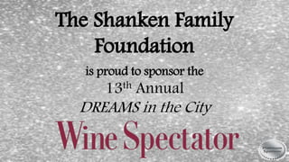 is proud to sponsor the
13th Annual
DREAMS in the City
 