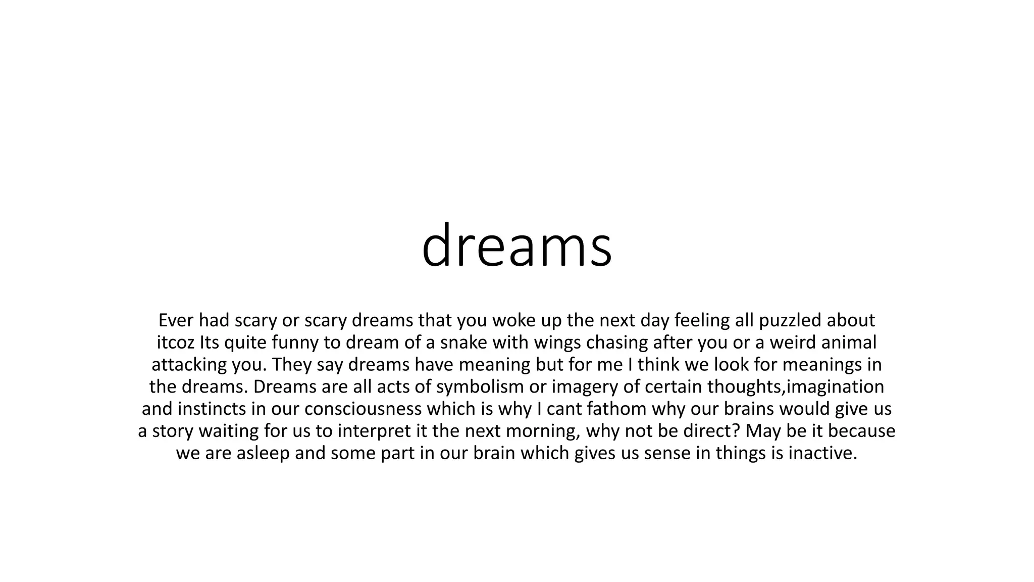 Dreams | PPT