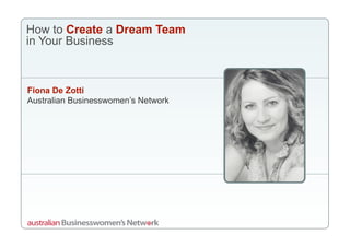 Dream Team Webinar Slides