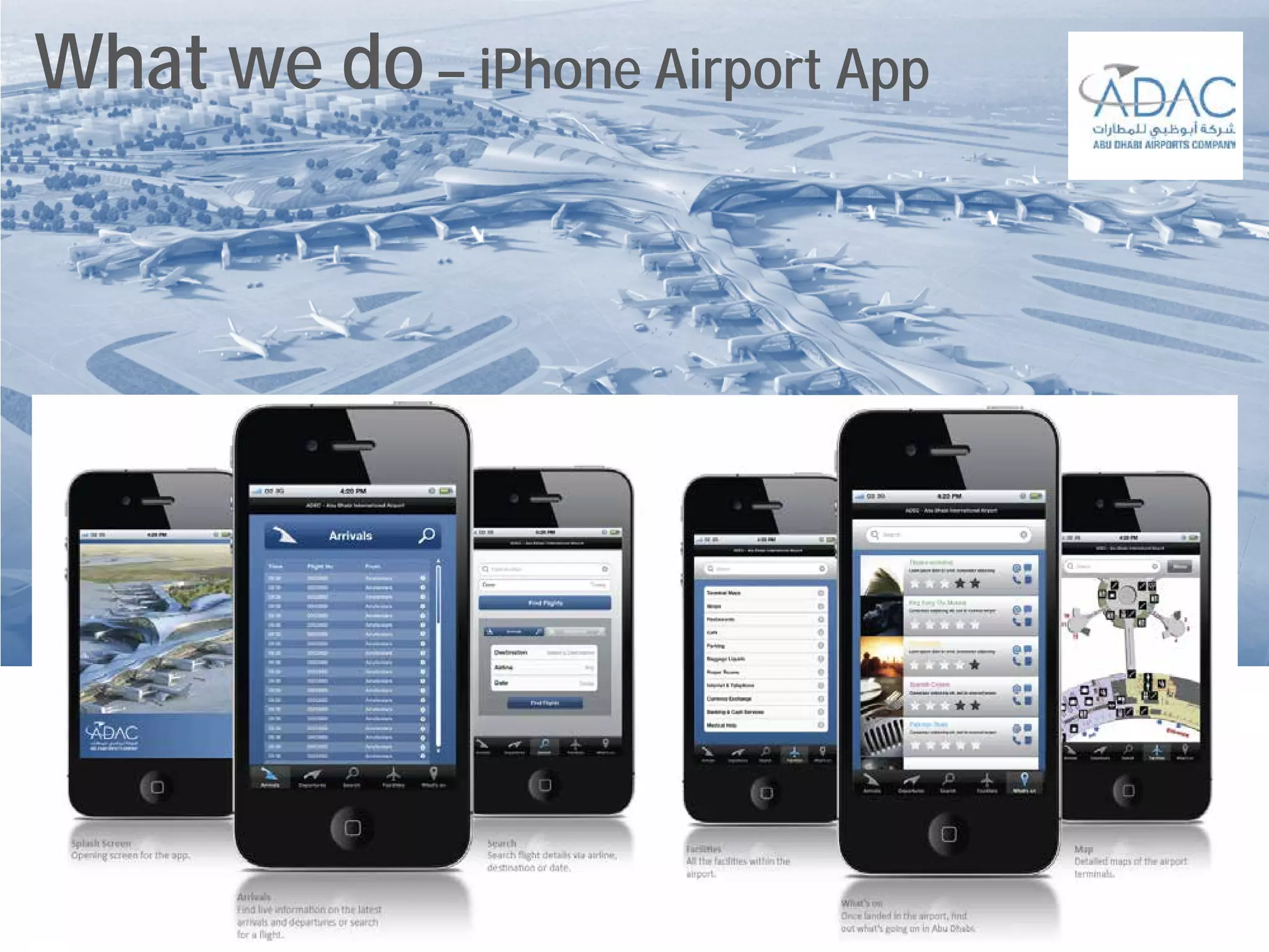 What we do – iPhone Airport App
 