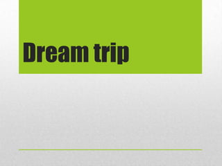 Dream trip
 