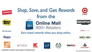 SHOP, SAVE, AND GET REWARDS
FROM THE
DREAMTRIPS ONLINE MALL
Earn Travel Rewards when you shop online.
ssssssss
sssssss
 