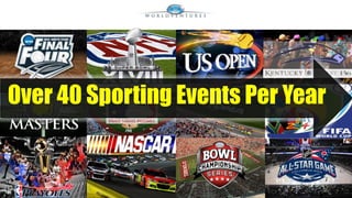 Over 40 Sporting Events Per Year 
 