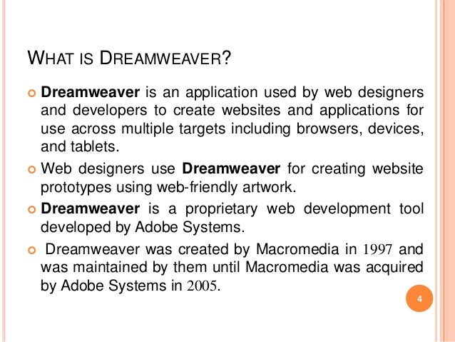 what is dreamweaver