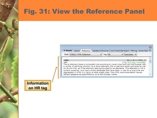 Fig. 31: View the Reference Panel Information on HR tag 