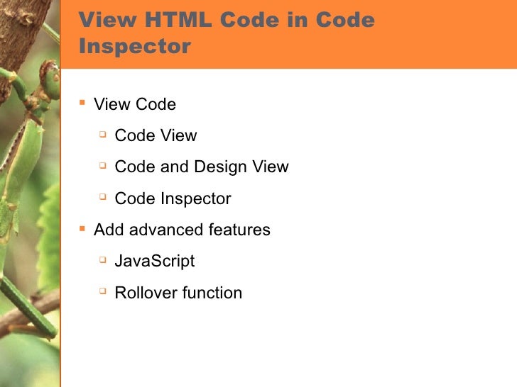 html inspector for proper code html inspector for proper code