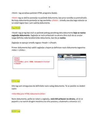 Html Tagova Dreamweaver cs6 korak po korak | PDF