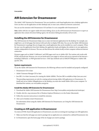 Dreamweaver reference