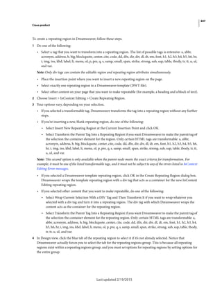 Dreamweaver reference