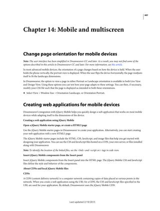 Dreamweaver reference
