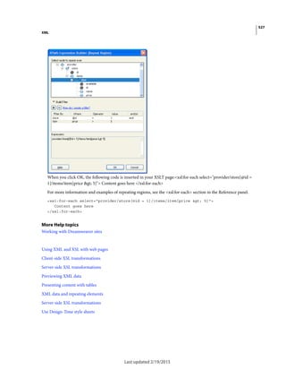 Dreamweaver reference